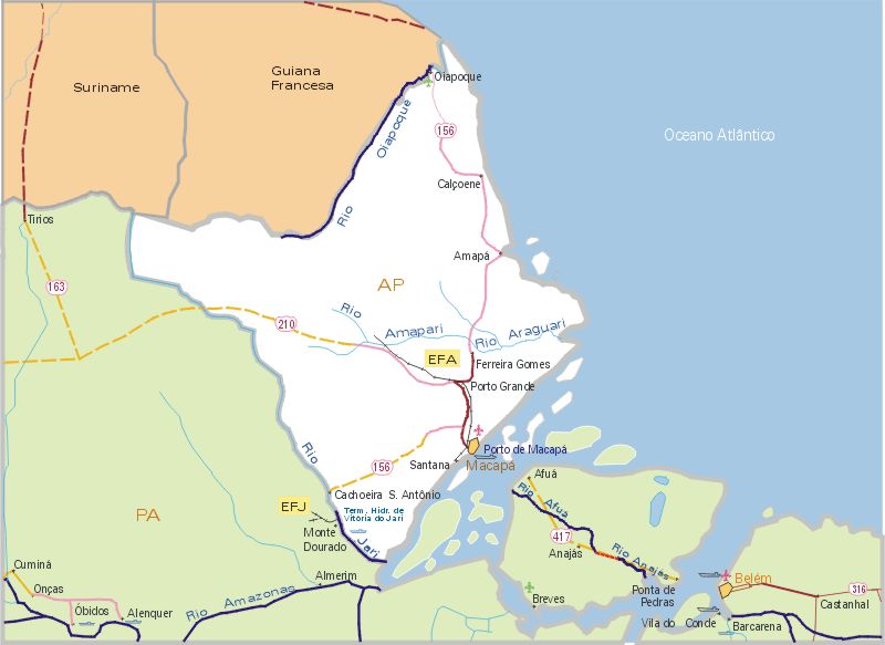 Mapa do Amapá