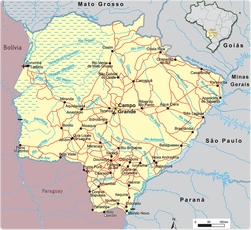 Mato Grosso do Sul mapa