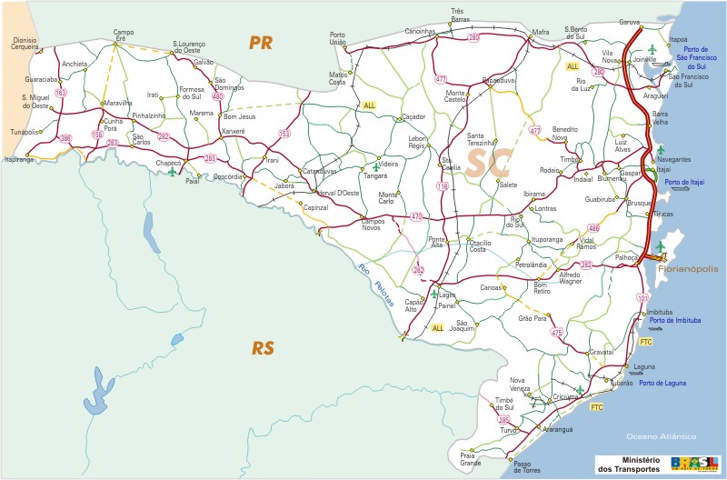 Mapa Santa Catarina